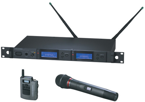 Audio-Technica AEW-5314a Dual Wireless Microphone System with Bodypack and Handheld Microphone (Discontinued)