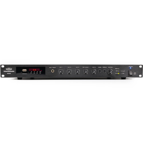 Hotel Sound System with 32 C3 Ceiling Speakers and RMA350BT 350W Rack Mount Bluetooth Mixer Amplifier