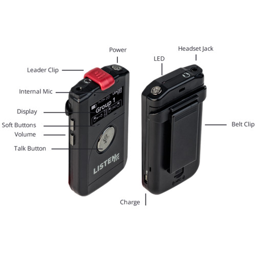 Industrial Wireless Headset Intercom System for 6 Person Two-Way Communication in Processing Plants, Factories, Warehouses and Industrial Complexes