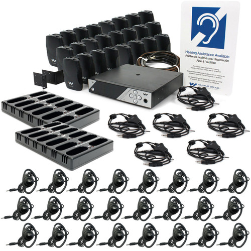 Williams Sound FM 457-24 NET D PRO Personal PA FM Assistive Listening System with Dante - 24 Receivers (Discontinued)