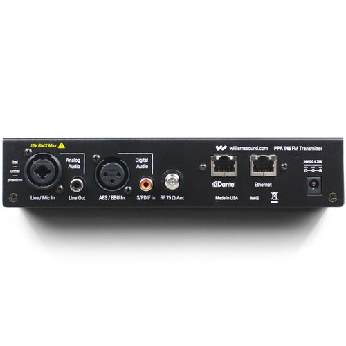 Williams Sound FM 457-24 NET D PRO Personal PA FM Assistive Listening System with Dante - 24 Receivers (Discontinued)