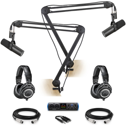 Two Person Podcast Studio Equipment
