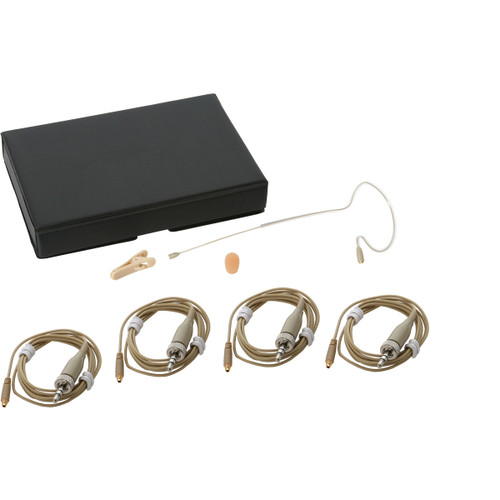 Galaxy Audio ESM8 Single Ear Omnidirectional Microphone with 4 Sennheiser Cables - Beige