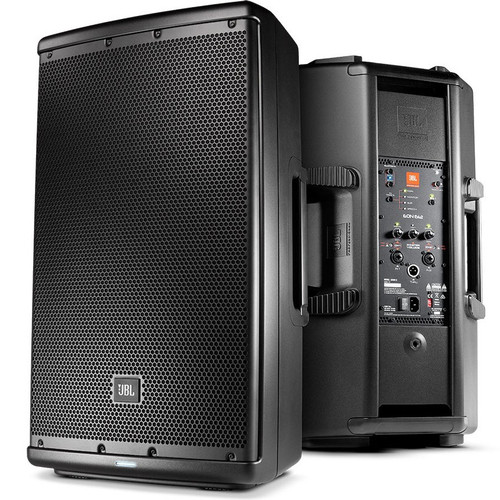 Auditorium Sound System with 2 JBL EON612 Powered Speakers, Yamaha MG10 Mixer, Bluetooth and Wireless Microphone (Discontinued Components)