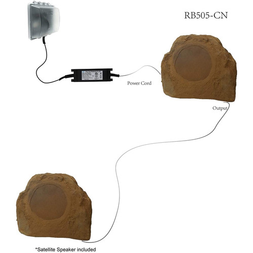 TIC Corporation RB505 6.5" Outdoor Bluetooth 5.0 In-Ground Rock Speaker - Canyon