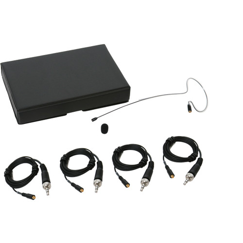 Galaxy Audio ESM8 Single Ear Omnidirectional Microphone with 4 Sennheiser Cables - Black