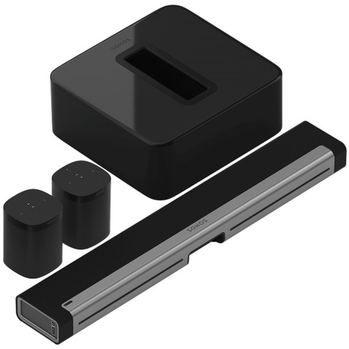 Sonos Wireless 5.1 Surround Sound Set with 2 Smart Speakers, Playbar Soundbar and Wireless Sub - Black (Discontinued)
