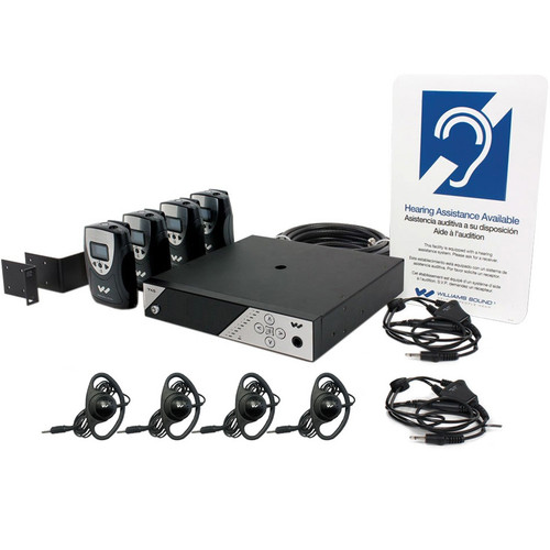 Williams Sound FM 458 NET D PRO Personal PA Pro FM Assistive Listening System with Dante - 4 Receivers (Discontinued)