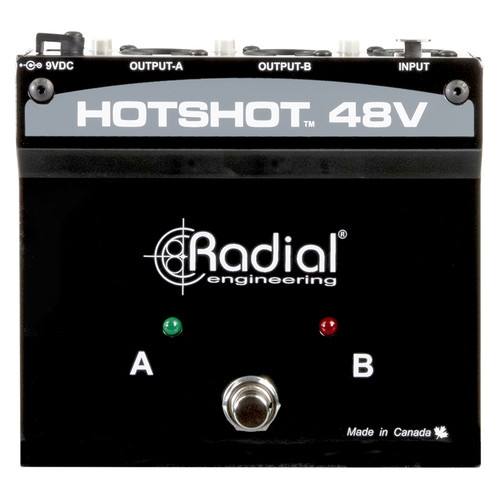 Radial Engineering HotShot 48V Phantom Powered Condenser Microphone Switcher