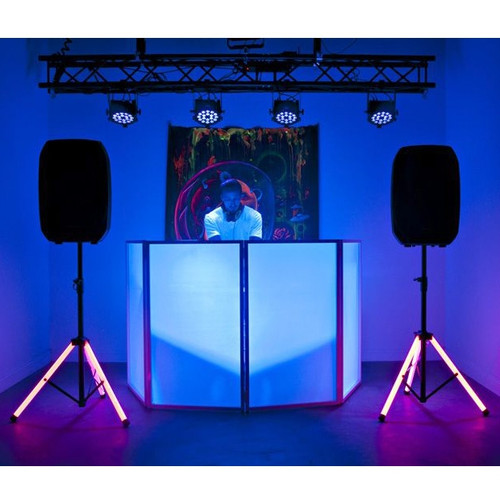 American DJ Color Stand LED Speaker Stand with LED Lighting and IR Control