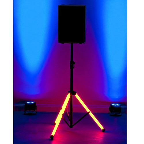 American DJ Color Stand LED Speaker Stand with LED Lighting and IR Control