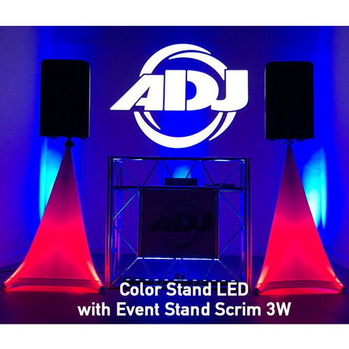 American DJ Color Stand LED Speaker Stand with LED Lighting and IR Control