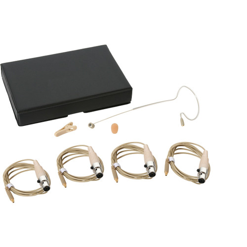 Galaxy Audio ESM8 Single Ear Unidirectional Microphone with 4 Shure Cables - Beige