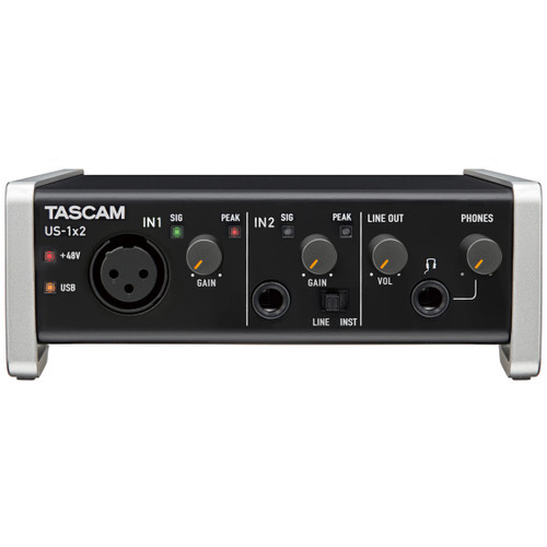 Tascam US-1x2 1-In/2-Out Audio Interface with HDDA Mic Preamps and iOS Compatibility (Discontinued)