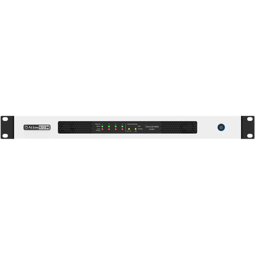 AtlasIED AZA804 Atmosphere Networkable 4-Channel Amplifier 4 x 200 Watts with 70V/100V or 4Ω/8Ω Outputs