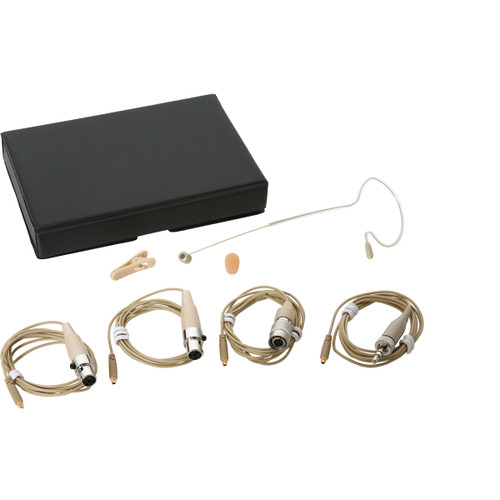 Galaxy Audio ESM8 Single Ear Unidirectional Microphone with 4 Mixed Cables - Beige