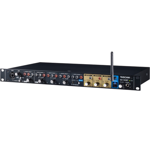 Tascam MZ-123BT Commercial-Grade 3-Channel Rackmount Multizone Mixer with Bluetooth