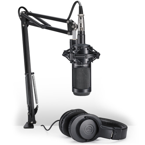 Audio-Technica AT2035PK Streaming/Podcasting Pack with Cardioid Condenser Microphone and ATH-M20x Professional Headphones (Discontinued)