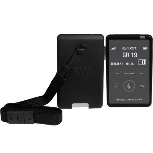 Williams AV CCS 061BK Silicone Skin with Lanyard and Wrist Strap for Digi-Wave DLT 400 and DLR 400RCH Receiver - Black