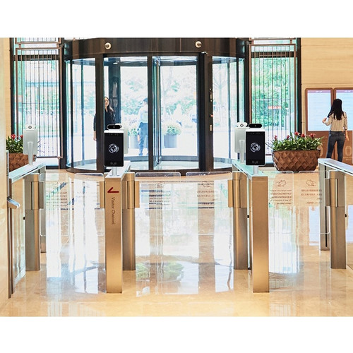 Goodview Dynamic Detection Display Temperature Scanner Kiosk with Facial Recognition and Table Stand - SV1080-T