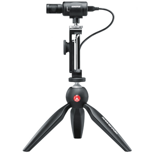 Shure MV88+ Video Kit with Digital Stereo Condenser Microphone with Mini Tripod and Accessories (Discontinued)