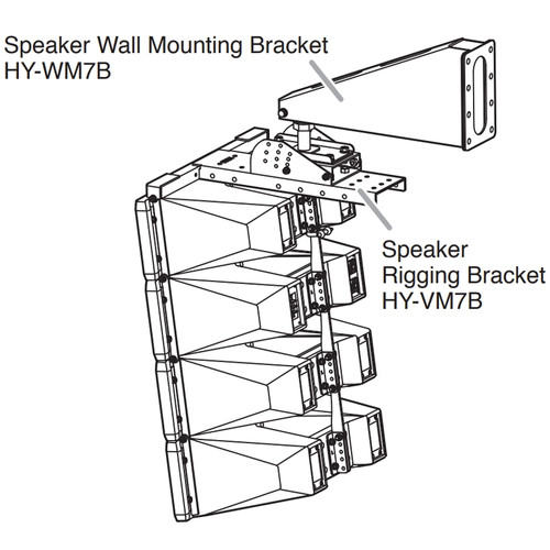 TOA HY-WM7WSET HX-7 Wall Mount Bracket Kit - White