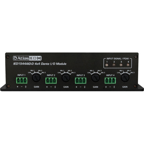 AtlasIED IED1544AIO-D 4 x 4 Analog/Dante I/O Module