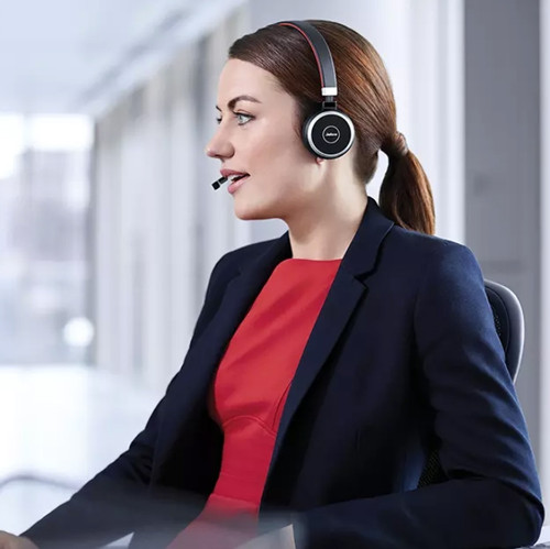Jabra Evolve 65+ MS Stereo Wireless Headset with Noise Cancelling Mic and Charging Stand (Discontinued)