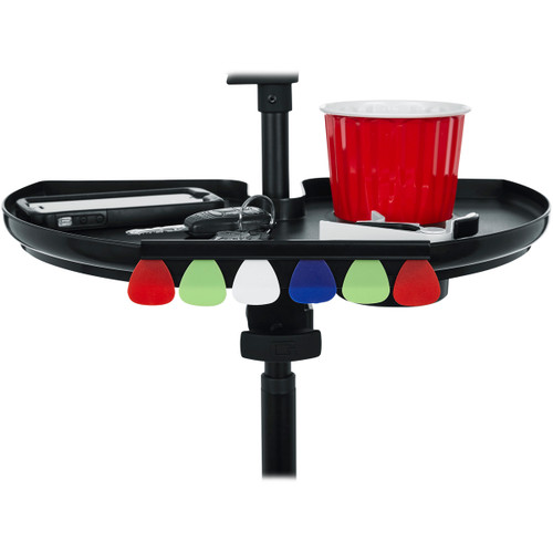 Gator Frameworks GFW-MICACCTRAYXL Extra Large Microphone Stand Accessory Tray with Drink Holder