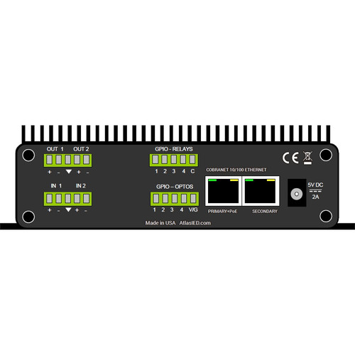 AtlasIED IED1522AIOLR CobraNet Audio I/O Module with Logic and Relays
