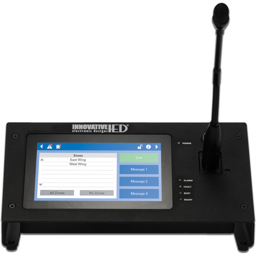 AtlasIED IED550CS-G Touch Screen CobraNet Digital Communication Station with Gooseneck Microphone
