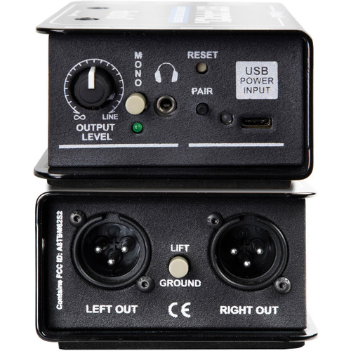 Radial Engineering BT-Pro V2 Stereo Bluetooth Wireless Receiver Direct Box 100 ft. Range XLR Outputs