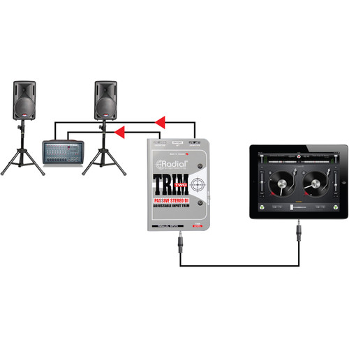 Radial Engineering Trim-Two Passive Stereo Direct Box with Level Control