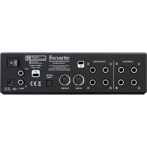 Focusrite Clarett 4Pre USB 18-In 8-Out Audio Interface for PC and Mac (Discontinued)