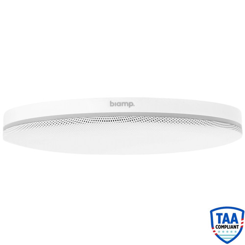 Biamp Parle TCM-XA Low Profile Beamtracking Ceiling Microphone with PoE+ Amp - White