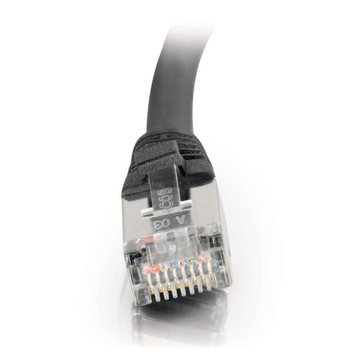 C2G 28696 Cat5e Snagless Shielded (STP) Ethernet Network Patch Cable, Black - 50ft