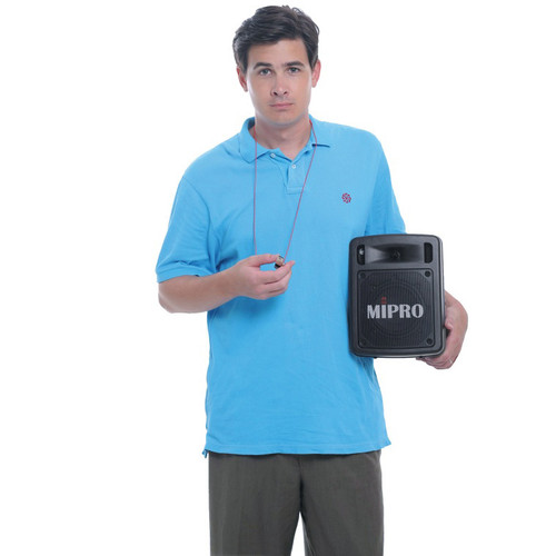 MIPRO MA-300/ACT58T Portable 60W Single Channel Bluetooth Wireless PA System with Wireless Bodypack and Lavalier Mic