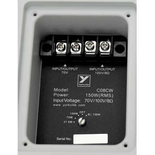 Stadium PA System with 2 Yorkville Outdoor PA Speakers, Paging Horns and Multi-Zone Rack Mount Mixer with Bluetooth