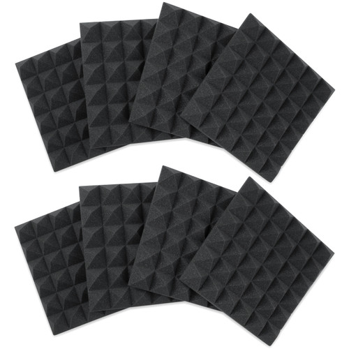 Gator GFW-ACPNL1212PCHA-8PK Acoustic Pyramid Panels