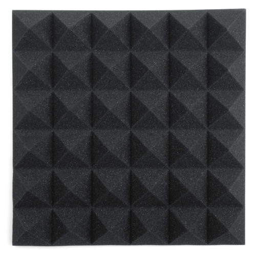 Gator GFW-ACPNL1212PCHA-8PK 12 x 12" Acoustic Pyramid Panels, Charcoal (8-Pack)