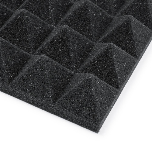 Gator GFW-ACPNL1212PCHA-8PK 12 x 12" Acoustic Pyramid Panels, Charcoal (8-Pack)