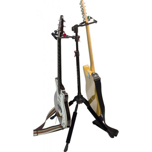 Ultimate Support GS-102 Double-Hanging Guitar Stand with Locking Legs and Height Adjustable Yokes
