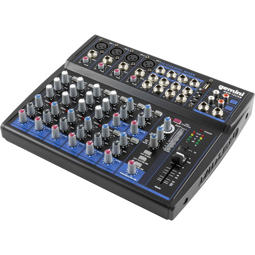 Church Sound System with 2 Gemini AS-2112P Active Loudspeakers and GEM-12USB 12-Channel Bluetooth Mixer