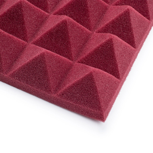 Gator GFW-ACPNL1212PBDY-8PK 12 x 12" Acoustic Pyramid Panels, Burgundy (8-Pack)