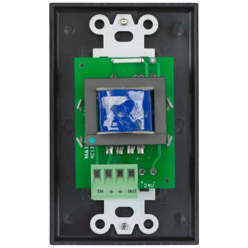 Lowell 25LVC-DB 25W Mono Decora Volume Control with 1-Gang Wall Plate - Black