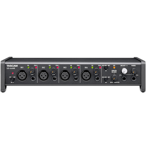 Tascam US-4x4HR 4 Mic 4IN/4OUT High Resolution Versatile USB Audio Interface