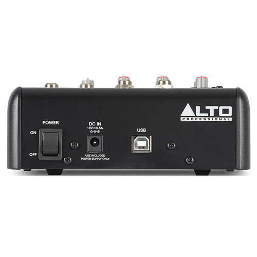 Back of Alto TrueMix 500 5-Channel Analog Mixer
