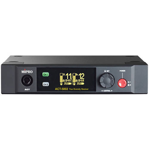 MIPRO ACT-5802/ACT-58H&T Dual Channel 5.8 GHz Handheld and Lavalier Digital Wireless Microphone System