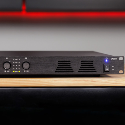 Pure Resonance Audio DA2240 2-Channel 240W Rack Mount Power Amplifier (Open Box)