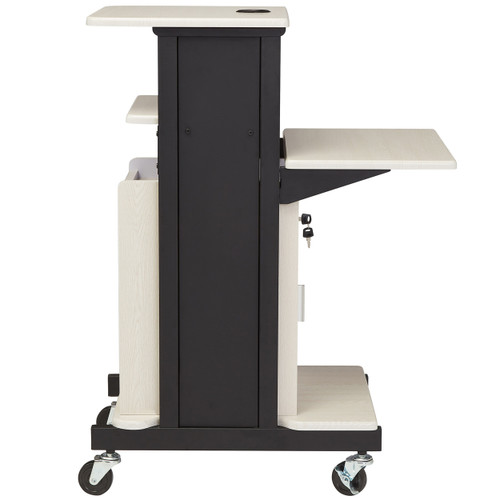 Oklahoma Sound PRC250 Premium Plus Presentation Cart with Storage Cabinet